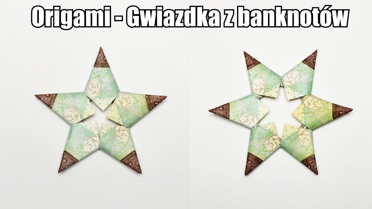 Origami - Gwiazdka z banknotów