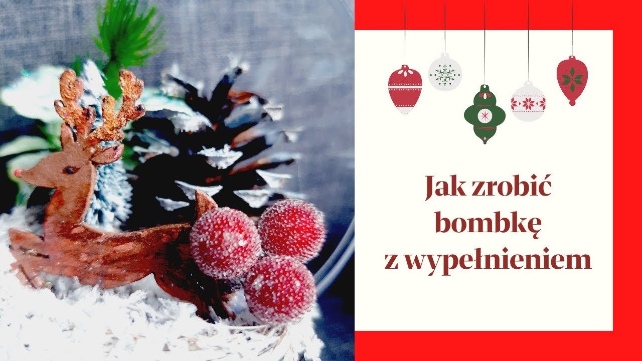 Jak zrobić dekorację z przezroczystej bombki #bombkichoinkowe #dekoracjeświąteczne #bombki #diy