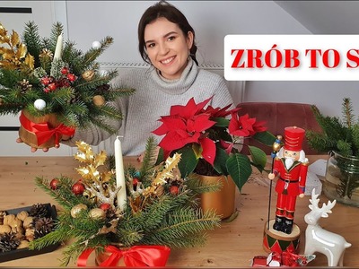 JAK ZROBIĆ STROIK BOŻONARODZENIOWY.WIGILIJNY ? DIY - SZYBKI I PROSTY! VLOGMAS #16