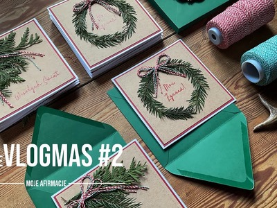 PrawieVLOGMAS #2 | Kartki świąteczne DIY z darmowymi szablonami