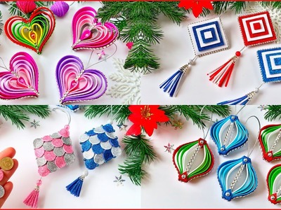 ???????????? 4 простые идеи ???? Новогодние игрушки для ёлки своими руками.Christmas Ornaments DIY