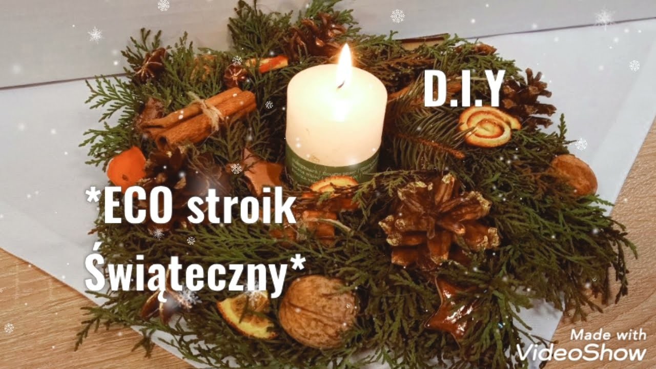 D.I.Y - prosty pachnący ECO stroik świąteczny * #cynamon #święta #handmade #eco