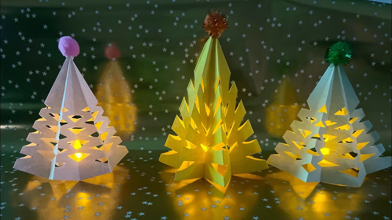 Sapin de Noël en papier bricolage facile de Noël ???? DIY 3D Paper Christmas Tree ????