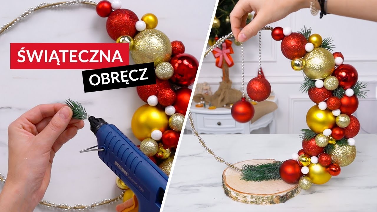 Śliczna świąteczna obręcz, którą zrobisz za grosze!