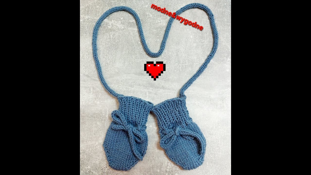 0712 ❄️⛄  Zimowe projekty ❄️⛄ Rękawiczki  dziergane dla niemowląt na drutach Crasy trio**Tutorial ????