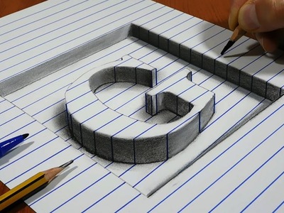 3D Trick Art On Line Paper, Letter G