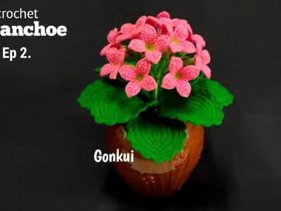 Crochet flower |Crochet Kalanchoe Ep 2. Sepal #crochetflower #crochet #tutorial #diycraft