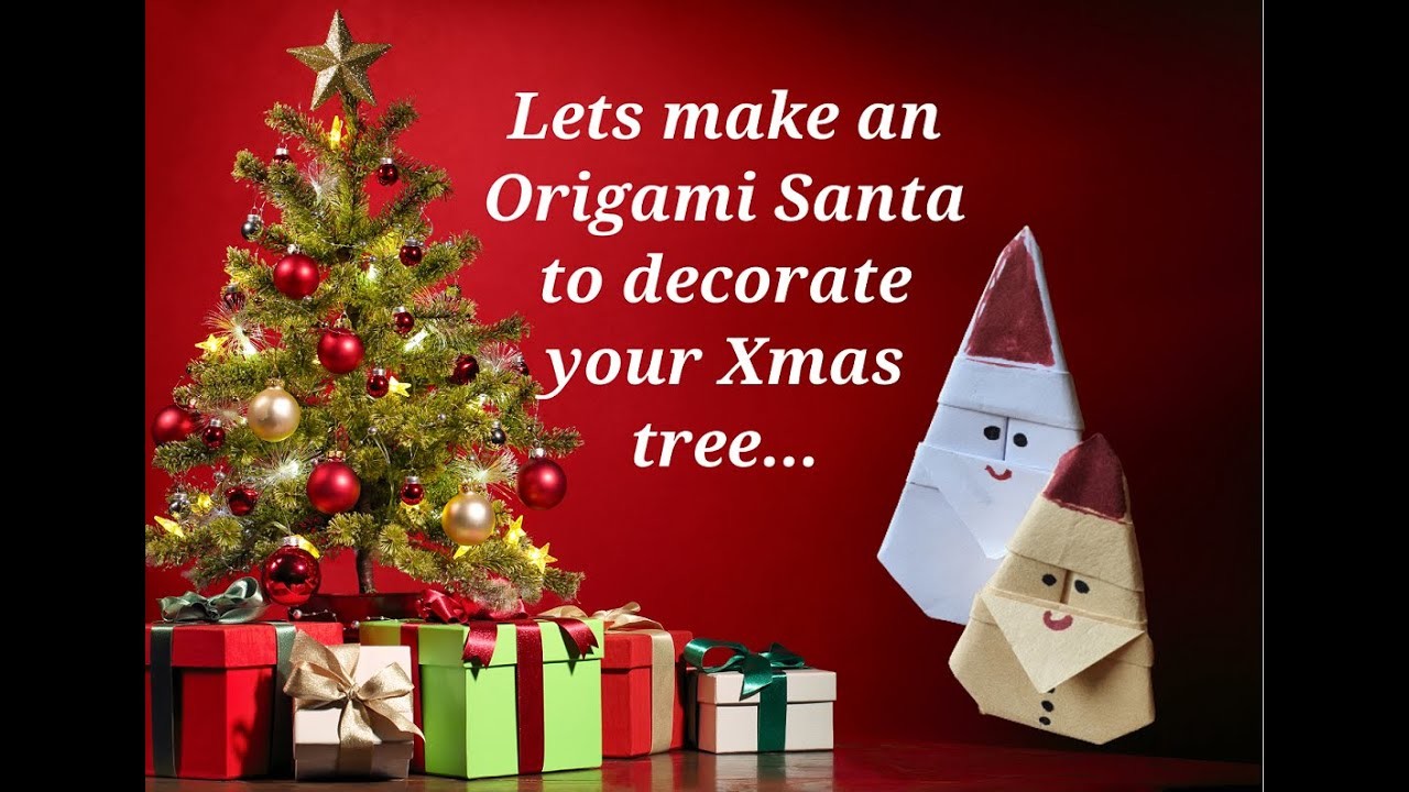 Easy origami paper Santa - LK Paper Crafts