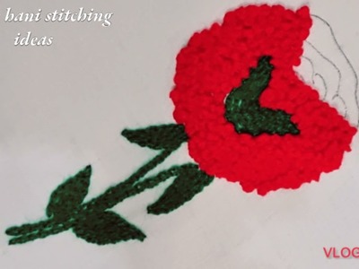 Hand Emboridery Amazing Easy Flower Emboridery stitch