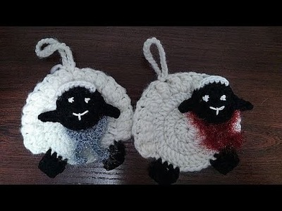 Płaska owieczka na szydełku-crochet sheep
