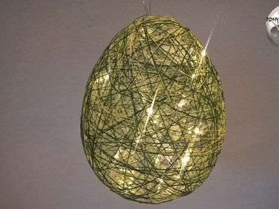 Jak zrobić ażurowe jajo lampion z kordonka - Pomysły plastyczne DiY