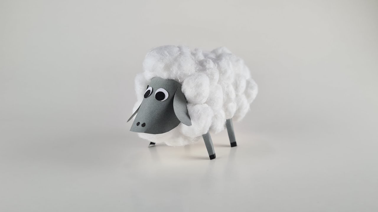 Jak zrobić baranka wielkanocnego z papieru i waty, how to make sheep from cotton,