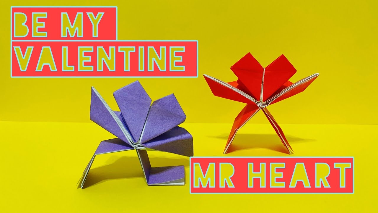 Origami Mr Heart | Origami Easy 摺紙 紙人 火柴人 | Be My Valentine