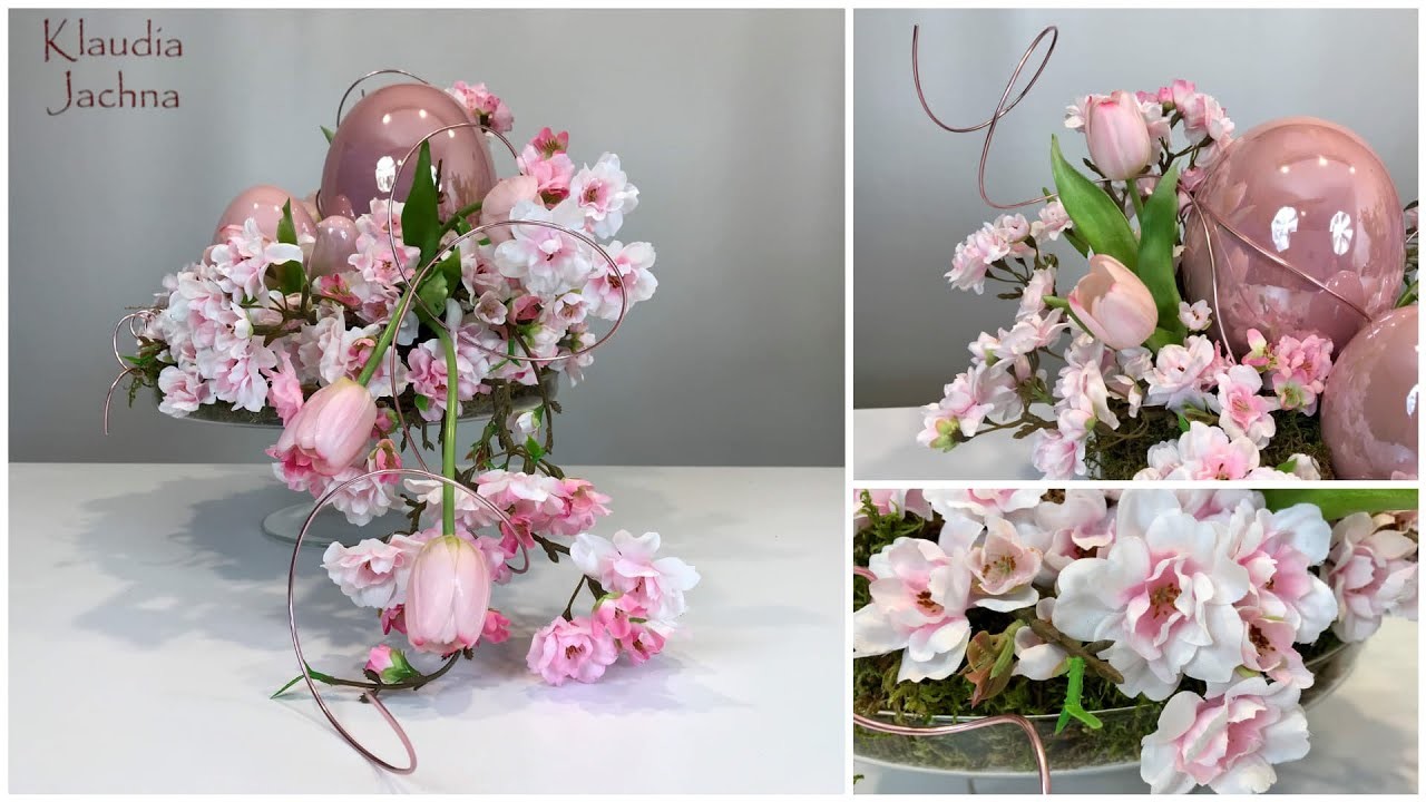 STROIK WIELKANOCNY GLAMOUR. STROIK ŚWIĄTECZNY NA RÓŻOWO. SPRING DECORATIONS DIY