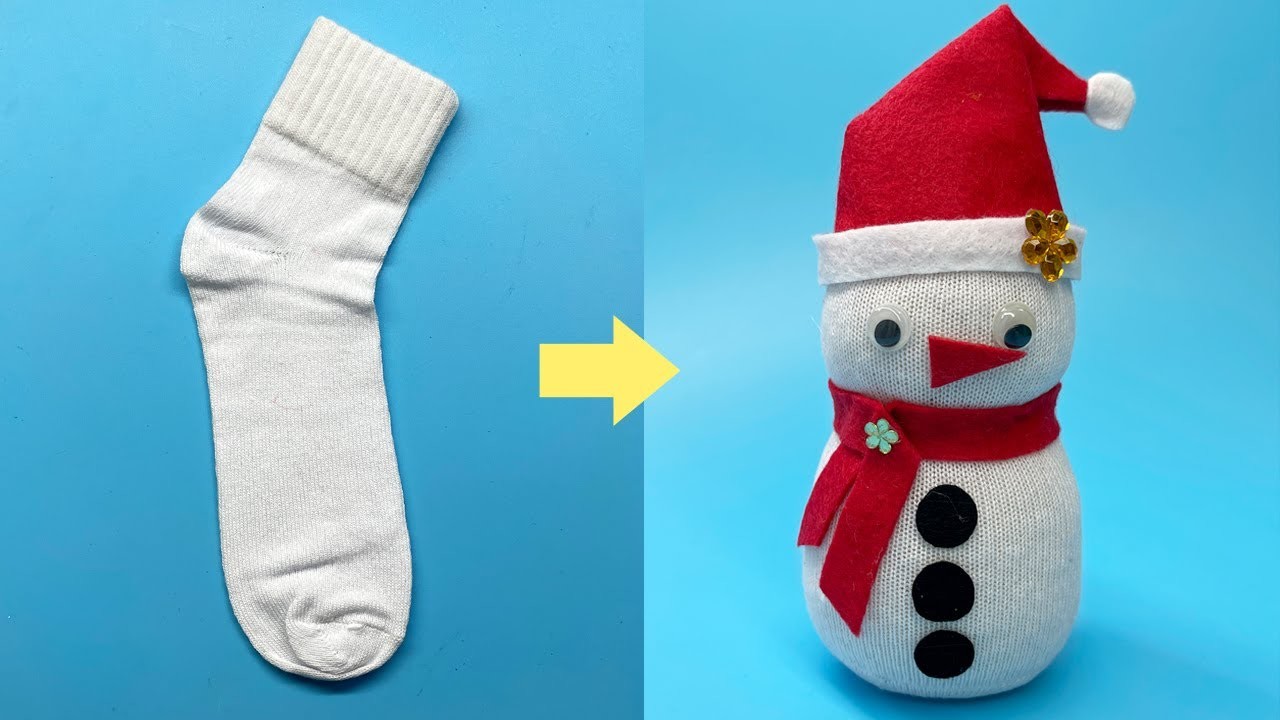 Cách làm Người Tuyết từ Tất | DIY Snowman From Socks | Liam Channel