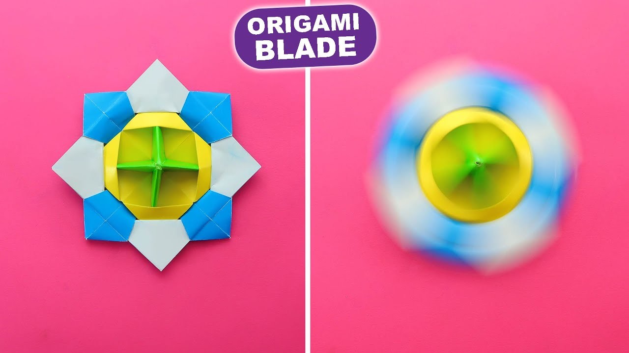 Cool! Origami Paper Beyblade. DIY Paper Spinning Top.