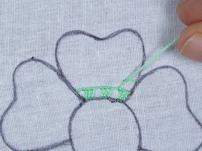 Super Easy Flower Hand Embroidery Tutorial, Button hole Stitch, Flower Stitch, সহজ নতুন ফুলের সেলাই