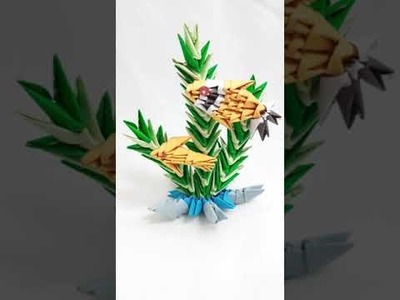 3d origami fish #3dorigami#3dorigamifish#origami#papercrafts