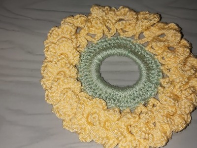Crochet Head Band with a Rubber Buckle - توكة كروشيه