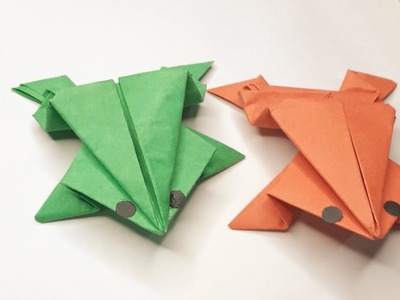 DIY Jumping Frog Origami. Paper Jumping Frog. Paper Frog Making. Paper Frog by fiza craft paper