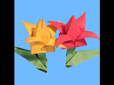 Origami. Paper flower.