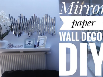 DIY: Dekoracja na ścianę z papieru lustrzanego (wall decor mirror)