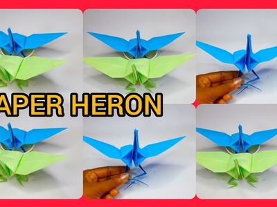 Easy origami bird|education|оригами|how to|කොකා|heron|sinhala|Diy|#short