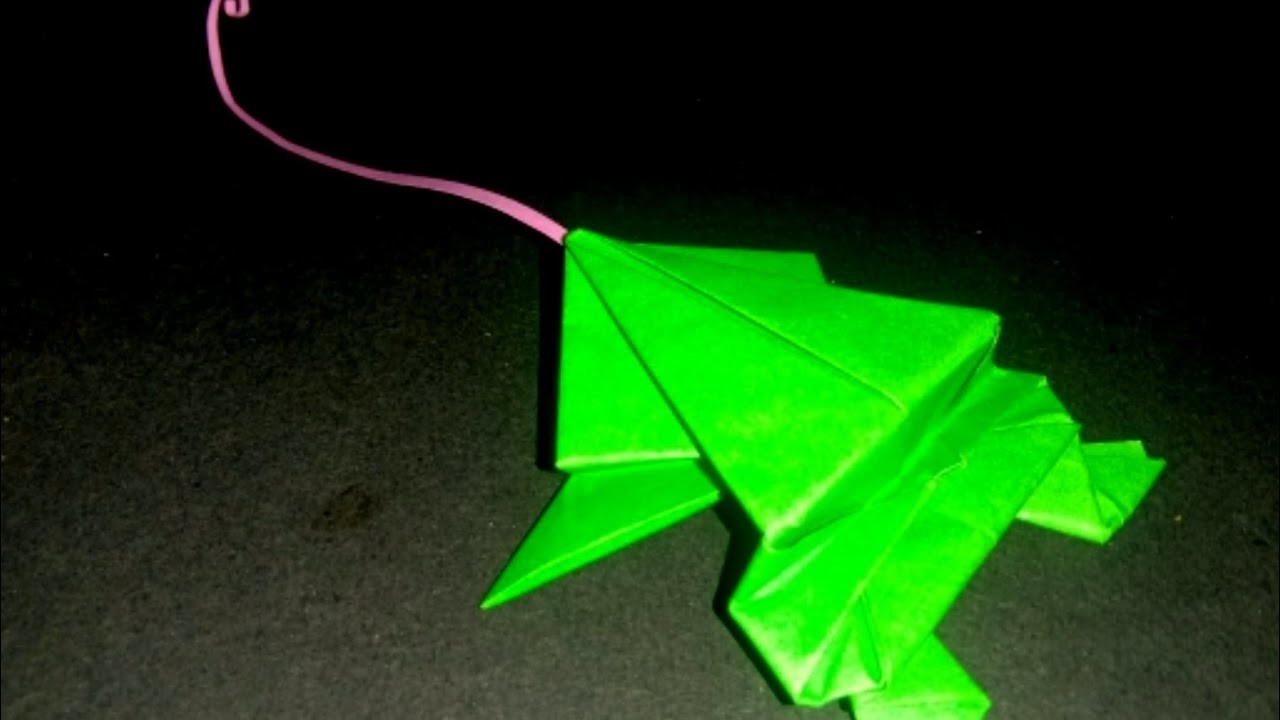 Jumping Paper Frog || easy origami frog