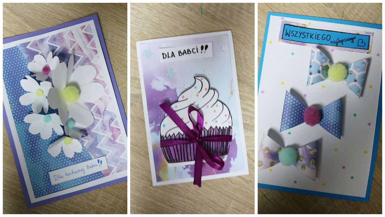 Ręczne robion laurki na Dzień Babci i Dziadka | Easy DIY cards