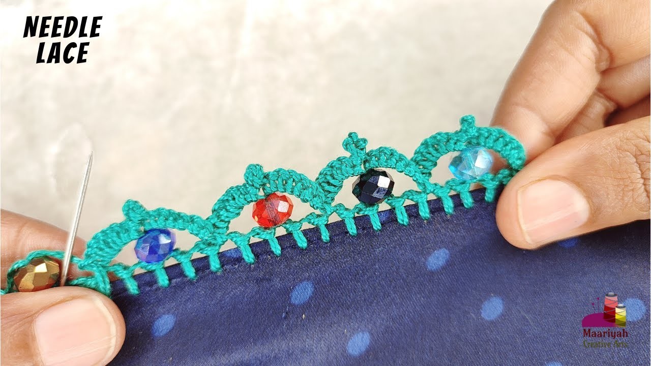 Needle Lace | Randa Hand Embroidery | Beautiful | सुई धागे की लेस | Sui Dhage Ki Lace Banaye - 717
