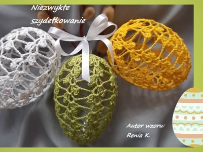 Jajeczka w gałązki 3D-9cm i na akryl- 8cm, szydełko . Author Renia K. Crochet Easter eggs, tutorial