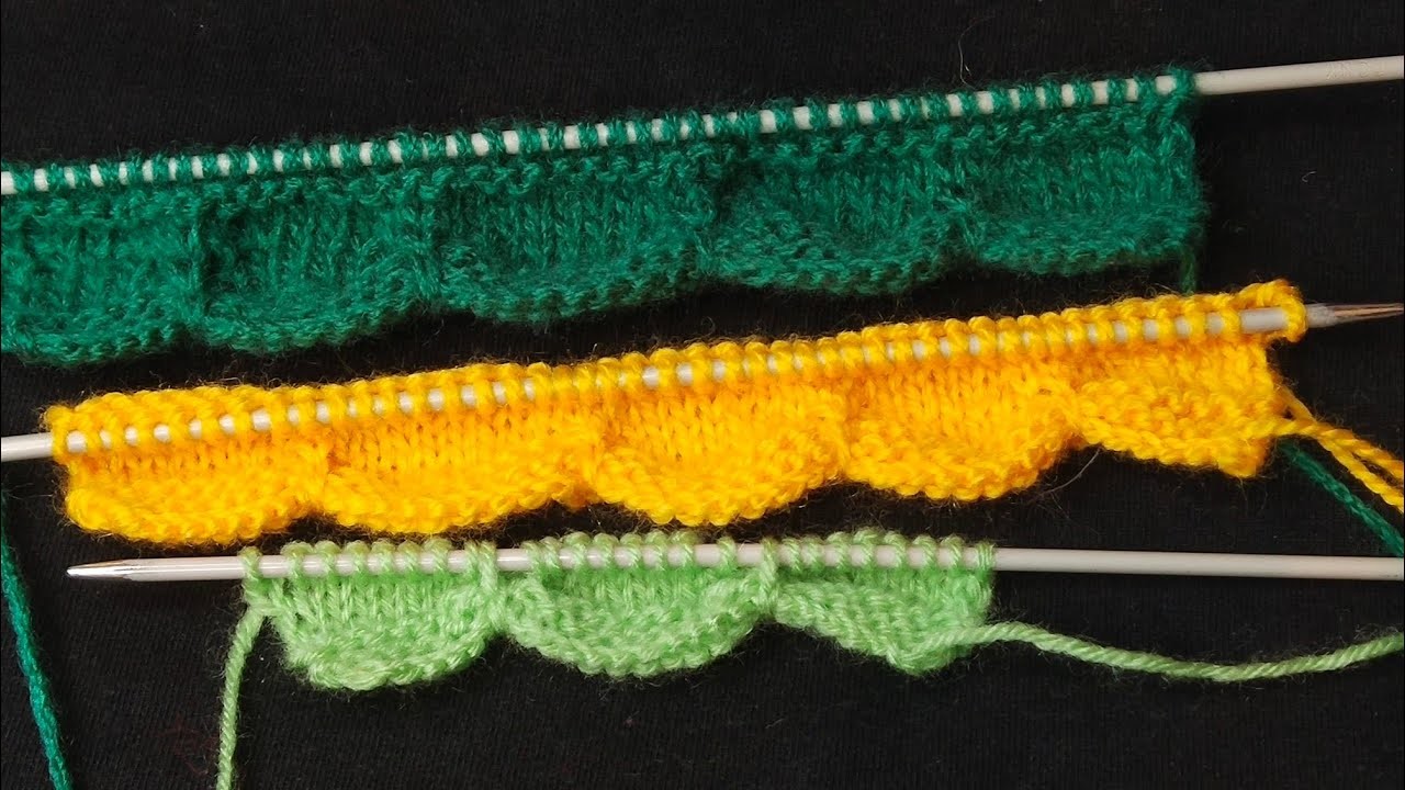 Knitted border || easy  designer border || scallop border ( lace border  )