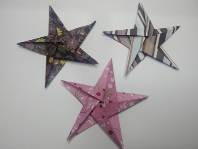 Melipat bintang segi 5. origami bentuk bintang
