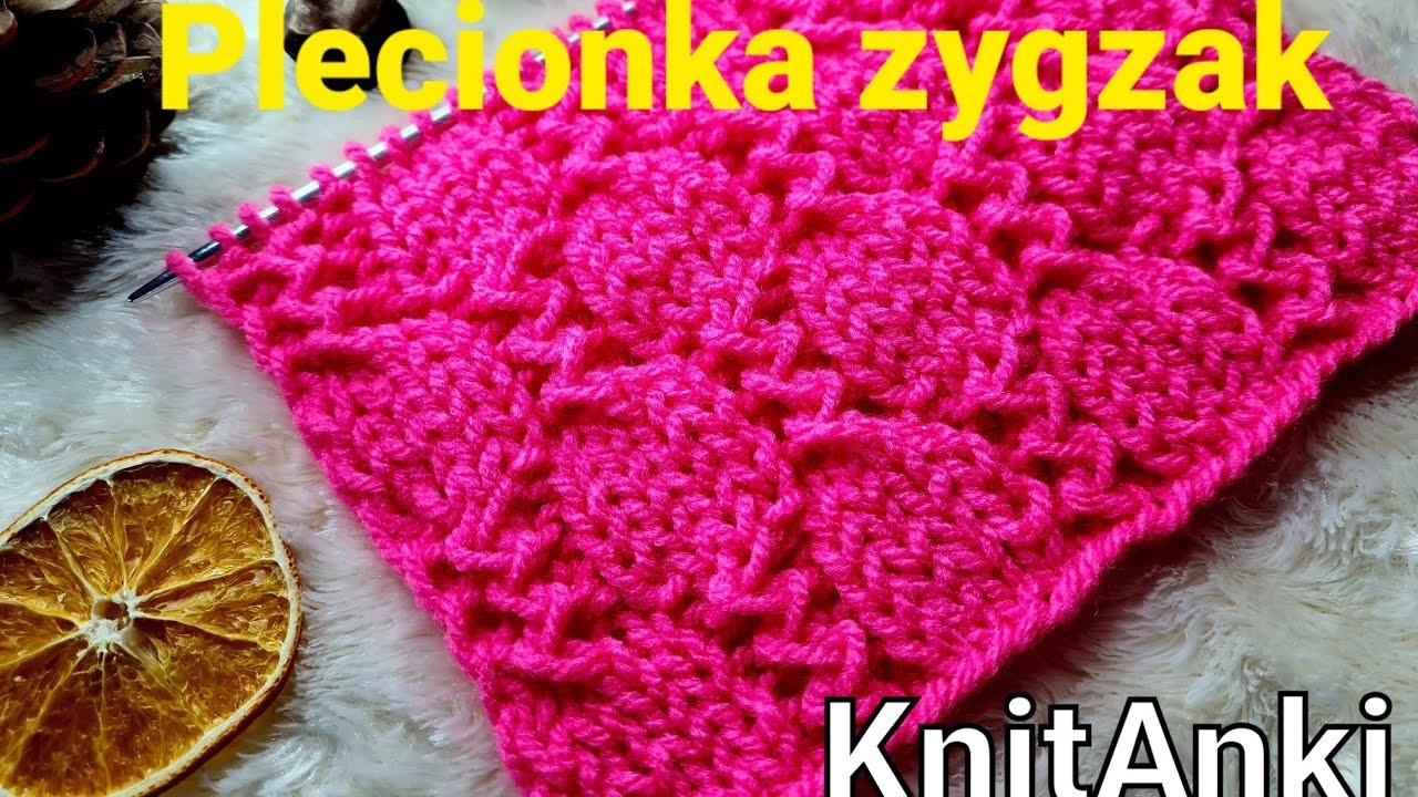 Plecionka zygzak #KnitAnki #druty #nadrutach #plecionka #knitting #knittingpatterns
