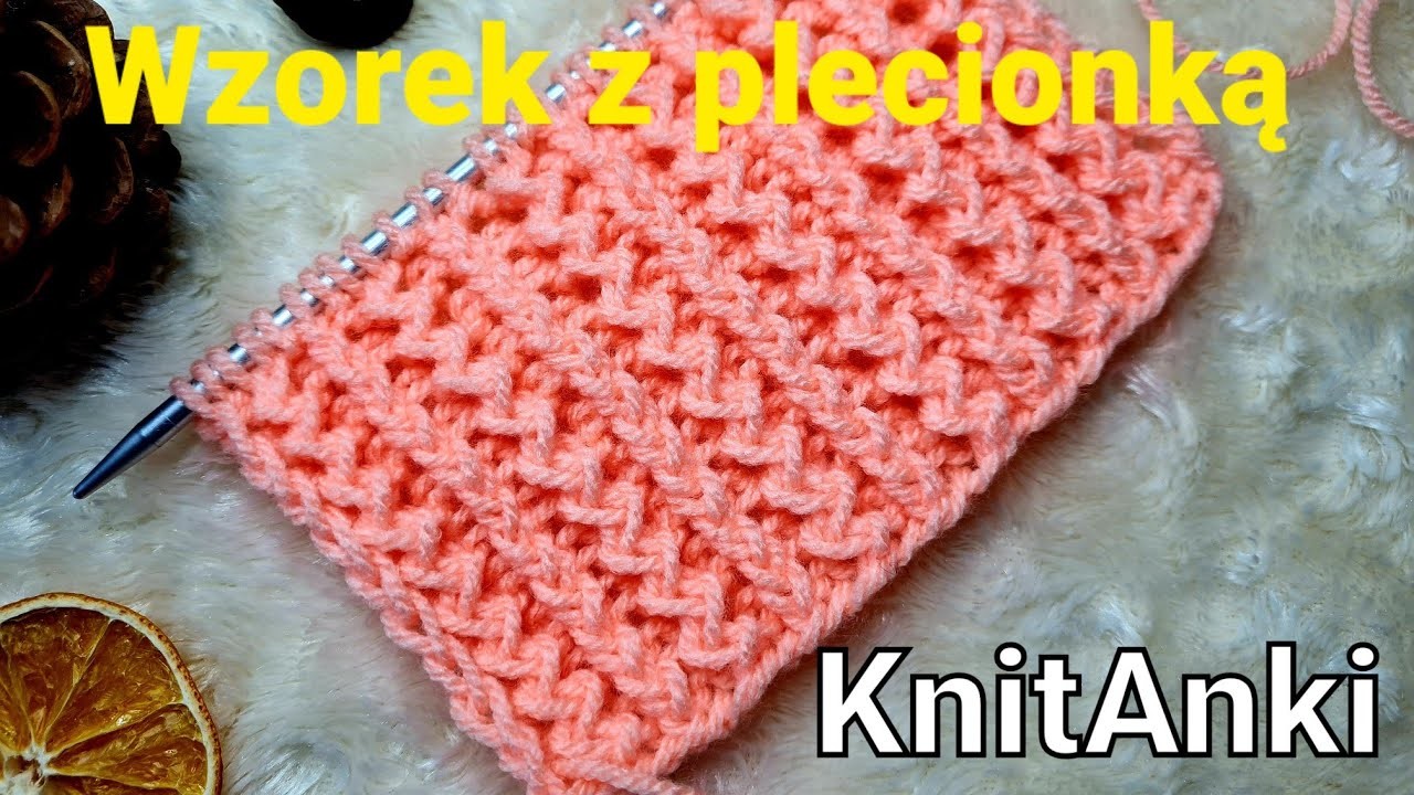 Wzorek z plecionką #KnitAnki #nadruty #wzorynadruty #druty #knitting #nadrutach  #knittingpattern