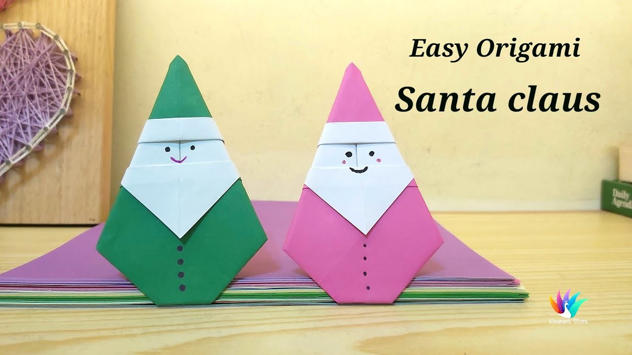 Easy Origami Santa Claus ????‍????  | كيفية صنع سانتا كلوس من الورق اوريجامي