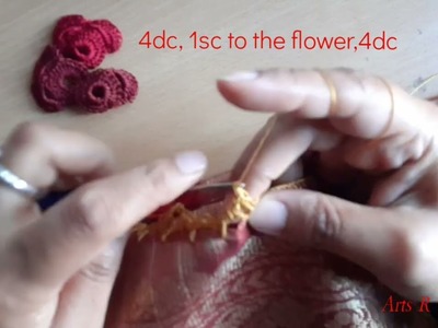 Crochet flower tassels. crochet kuchu