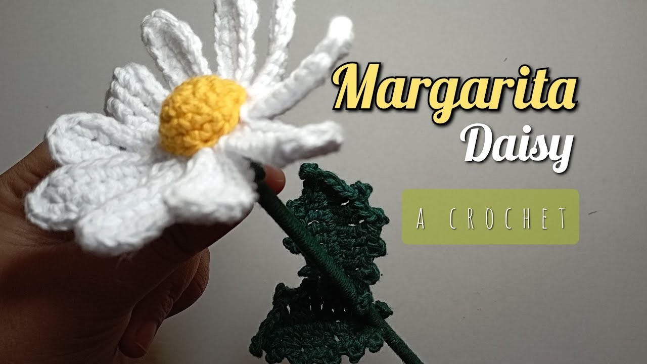Margarita a crochet (flor) | Crochet Daisy flower (subtitles)