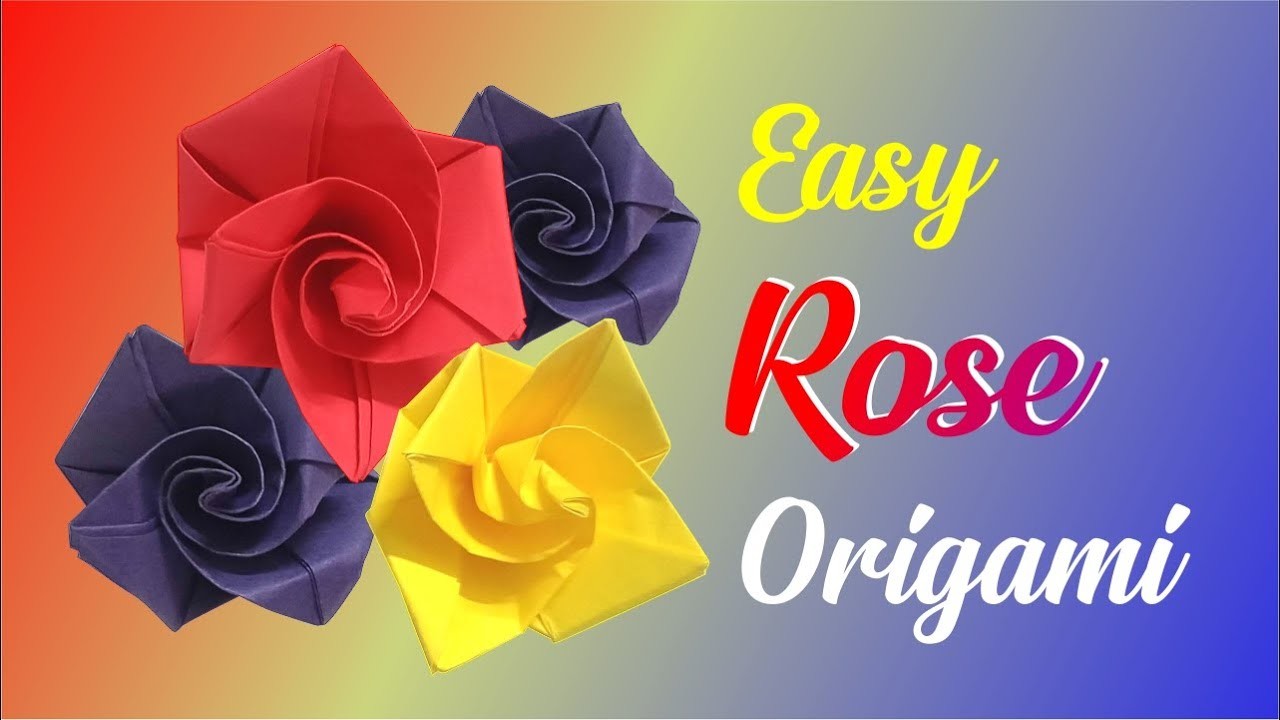 Rose Origami  | Paper Origami | Easy Origami | DIY | Paper Origami Rose | Rose Making