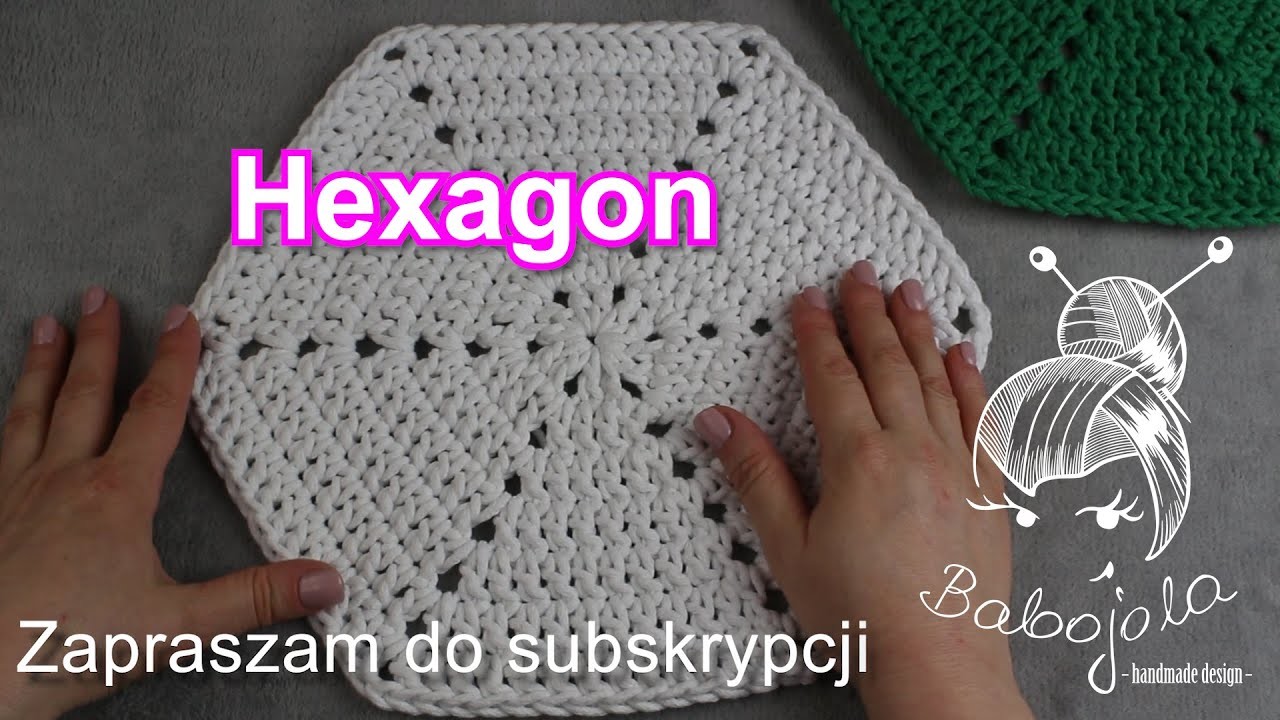 Hexagon na szydełku. Jak zrobić. Wzór na podkładkę lub dywan.