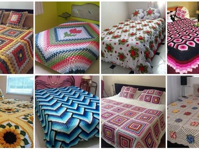 Latest So Classy Crochet Granny Square Lace Pattern Bedsheets Designs Collection