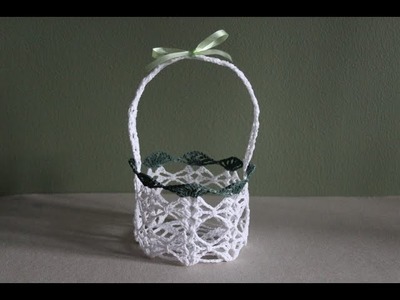 Mini koszyk Wielkanocny na szydełku crochet Easter basket