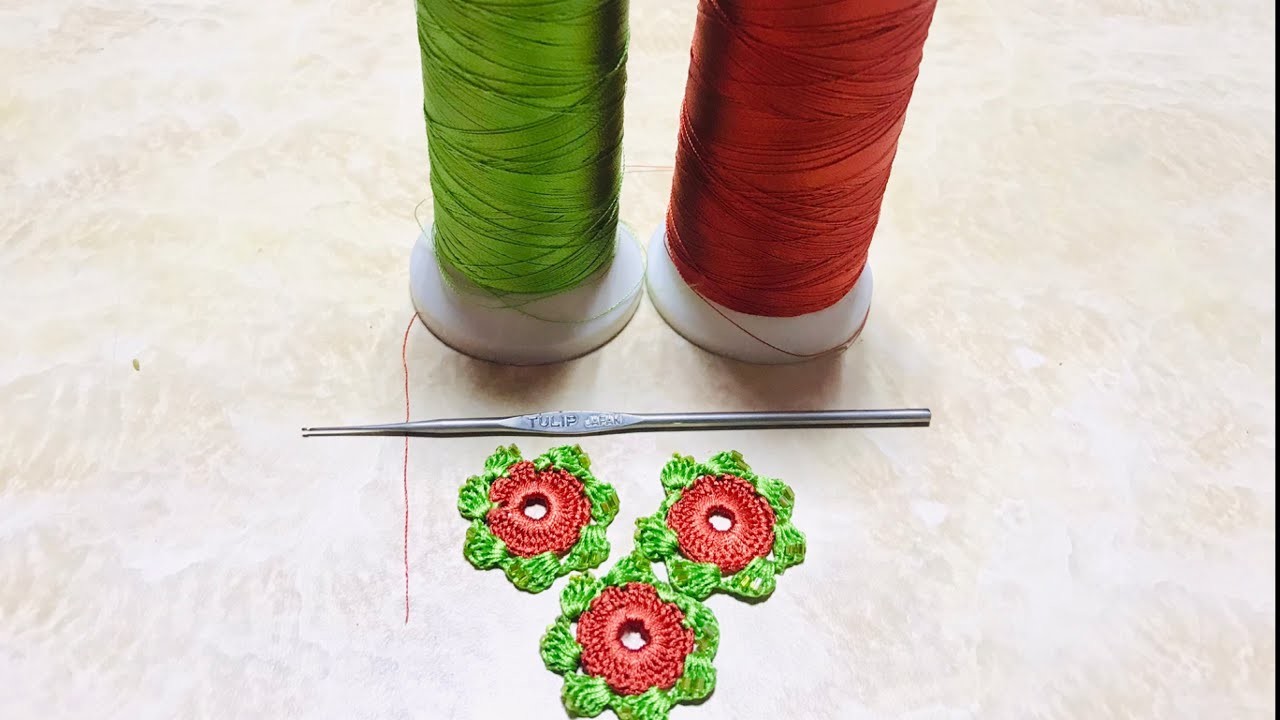 কুশিকাটা ফুল সহজভাবে তৈরী||How to make easy crochet flower||