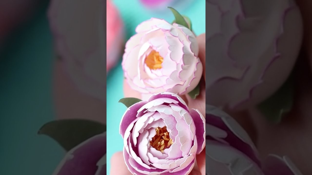 2" Paper Peony with PanPastel | Paper Flower SVG