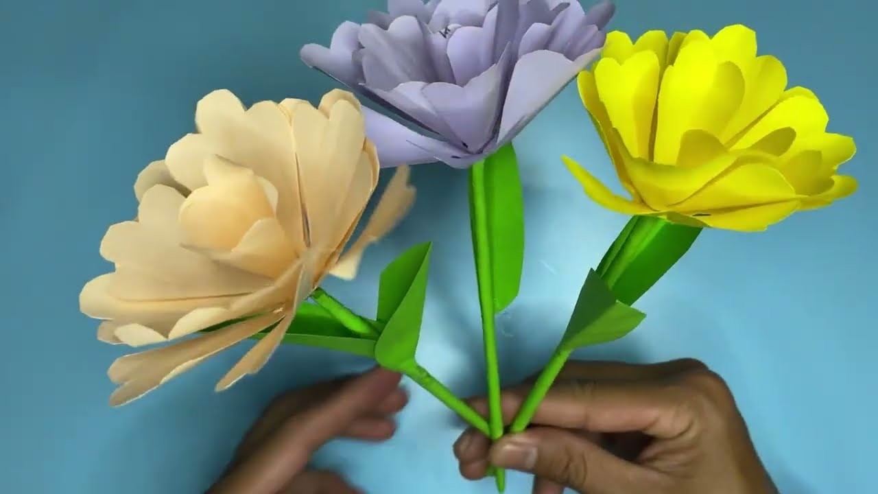 How to make rose paper flower | Flower