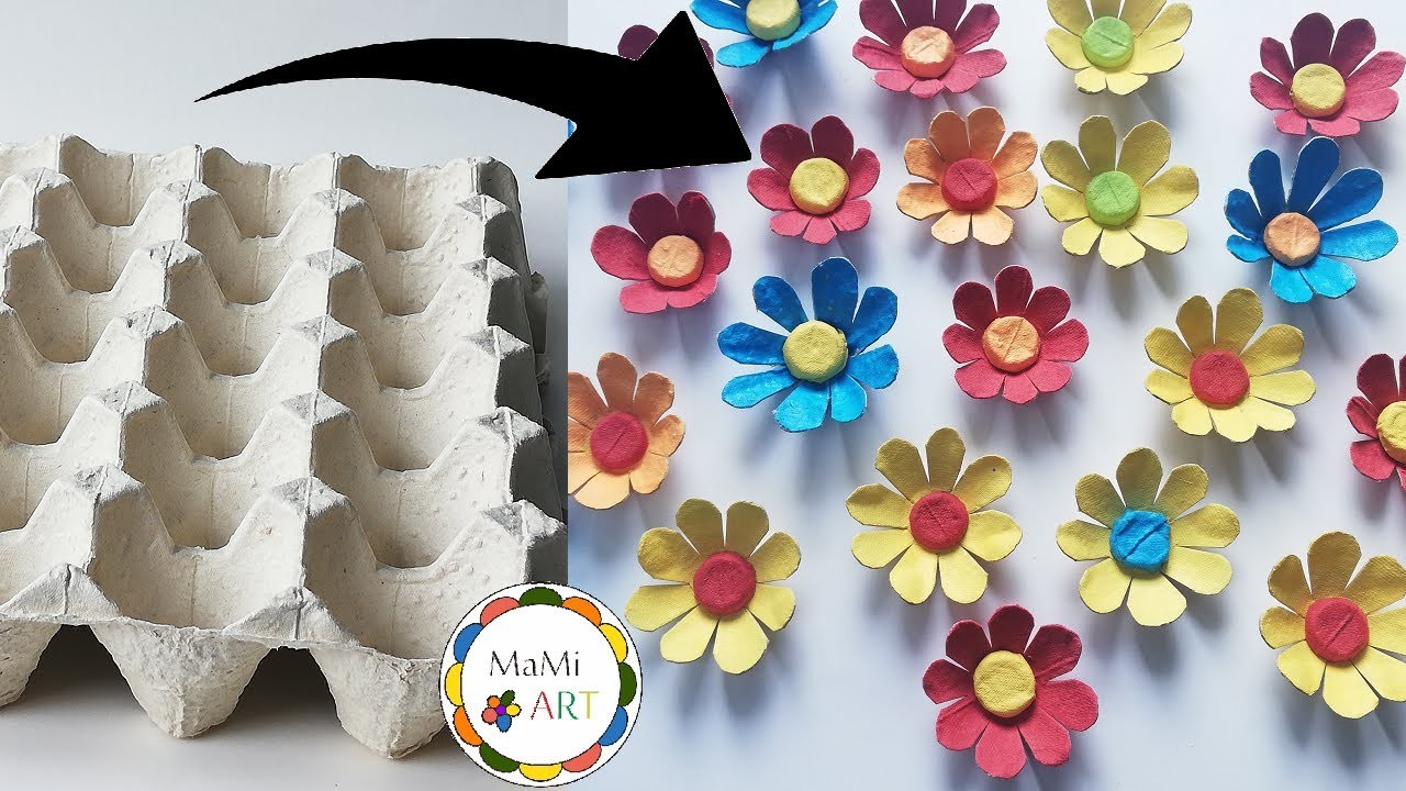 Jak zrobić kwiaty z wytłoczek po jajkach ♻️ Recykling ♻️ Wiosenne kwiaty z recyklingu
