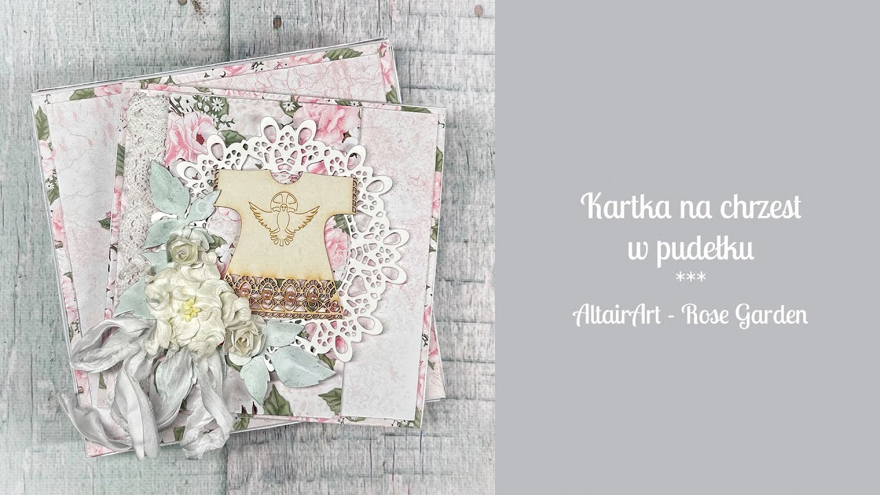 Kartka na chrzest || AltairArt Rose Garden