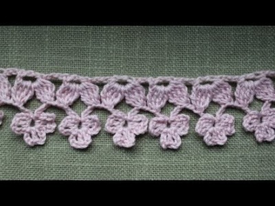 Koronka na szydełku wzór 10 crochet lace edging