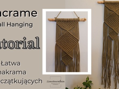 Makrama dla początkujących | Tutorial Macrame Wall Hanging | Easy crafts | DIY | Boho | Handmade