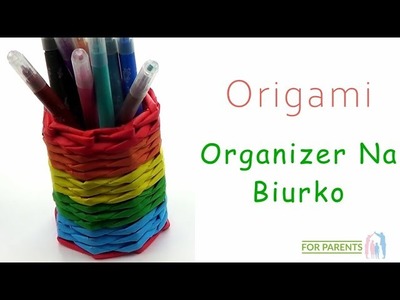 Origami Organizer na biurko  średnio zaawansowane origami modułowe ???? Trudność: ❤️❤️❤️????????